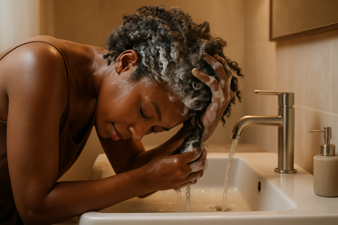 Co-Washing vs. Shampooing: What’s Best for Grey & Curly Hair?