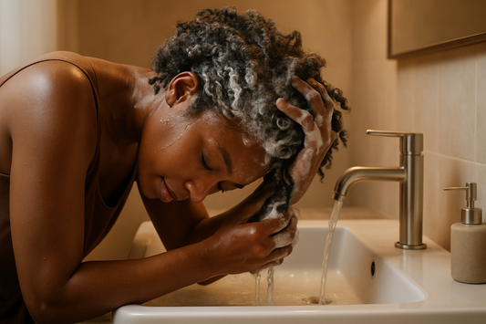 Co-Washing vs. Shampooing: What’s Best for Grey & Curly Hair?